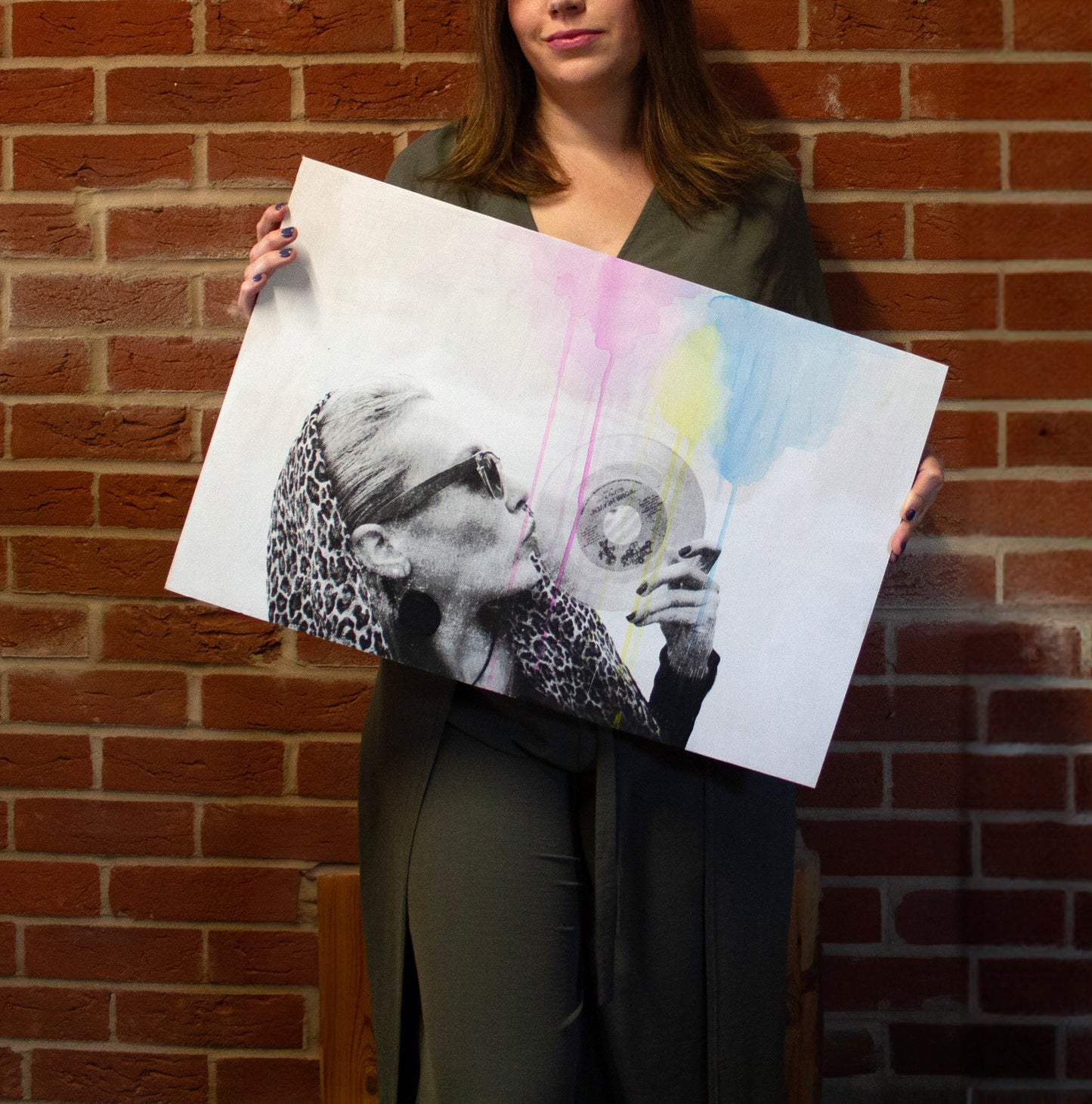 Record CMYK | Original Painting | Mixed Media | Framed