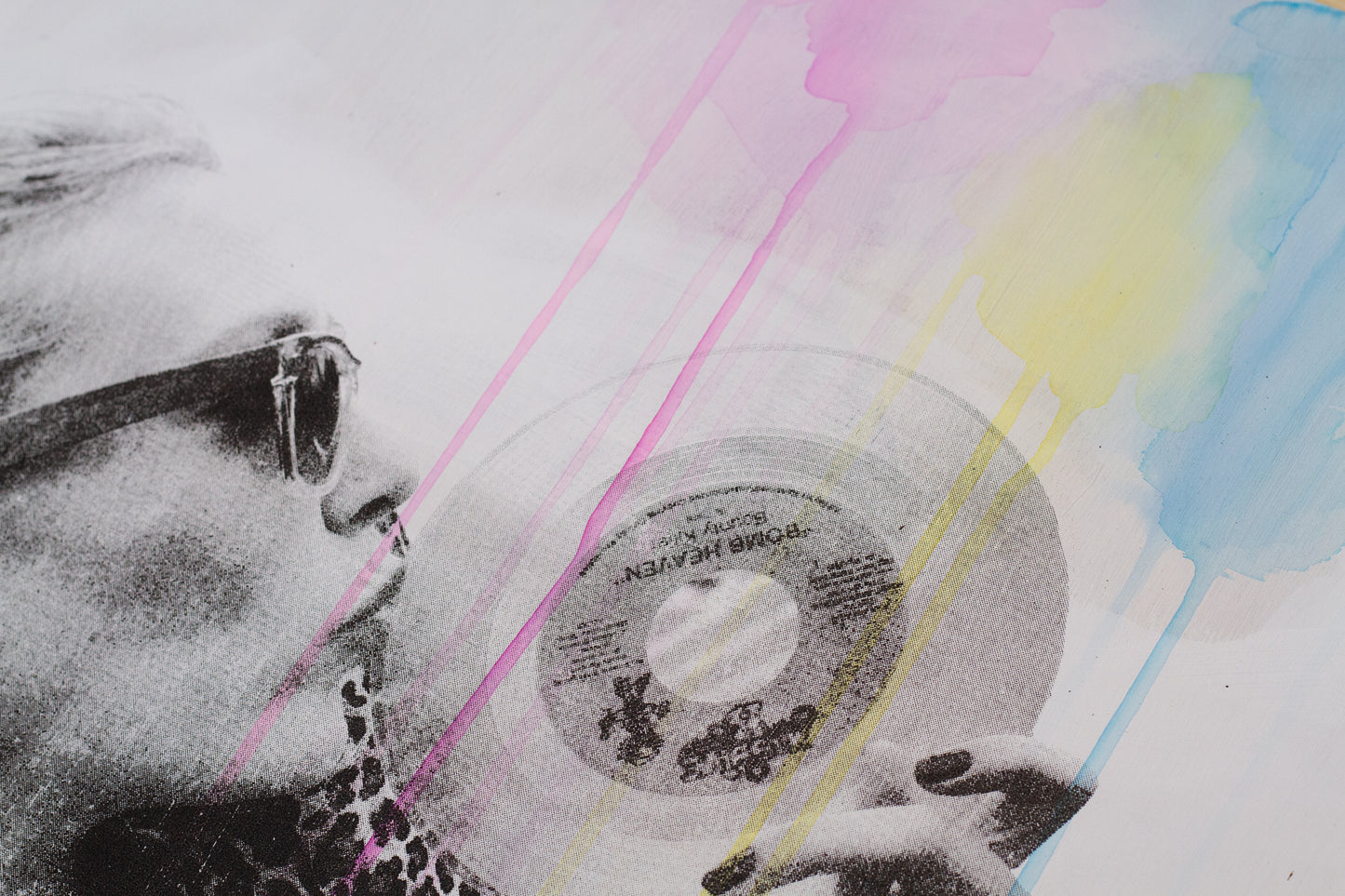 Record CMYK | Original Painting | Mixed Media | Framed